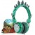 Kids Headphones Boys, Wired Dinosaur Headphones w/Mic 3.5mm Jack and Adjustable Headband & Tangle-Free Cord, Over On Ear Headset for School Birthday Xmas, w/1pc Dinosaur Party Bag, Green