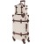 CO-Z Premium Vintage Luggage Sets 24" Trolley Suitcase and 12" Hand Bag Set with TSA Locks (12" +24" White)