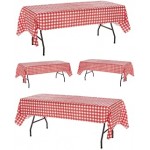 Pack of 4 Plastic Red and White...